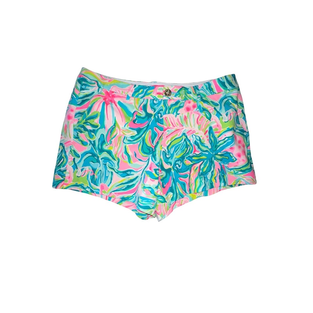 Lilly Pulitzer Callahan Knit Shorts One In A Mellon Stretch Size 14